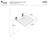 MEDIDAS ASIENTO DUCHA ABATIBLE SOLID ESTOLI